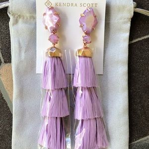 Kendra Scott Denise Rose Gold Earrings Lilac NWT